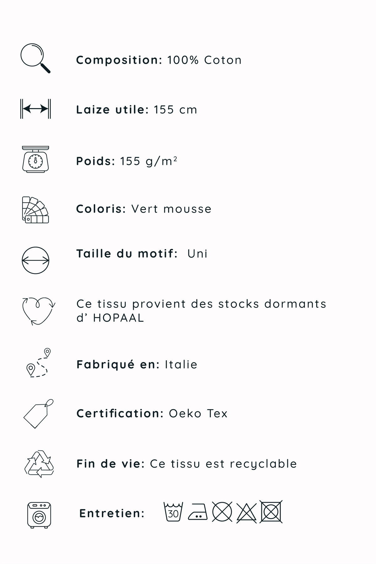 Jersey de coton - Vert Mousse