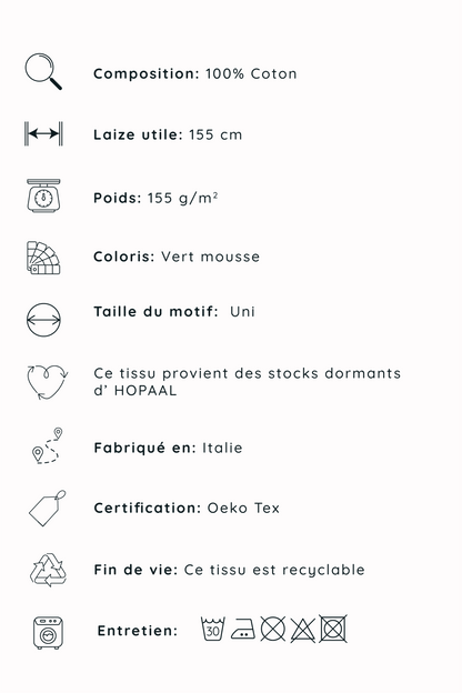 Jersey de coton - Vert Mousse