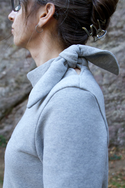 Molleton de coton bio - Gris Brume