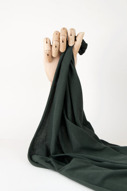 jersey 100% coton vert foncé/kaki uni, pour coudre un t-shirt
tissu upcyclé issu de stocks dormants
muremure - mercerie poéthique et tissus originaux
